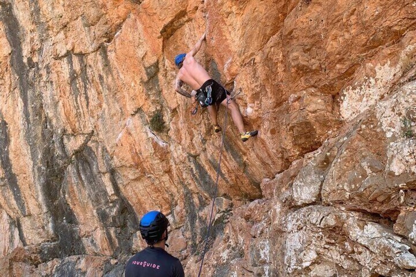 Rock Climbing in Crete with a Guide at Heraklion