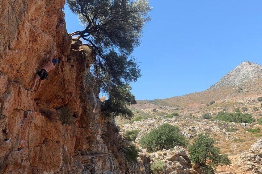 Rock Climbing in Crete with a Guide at Heraklion