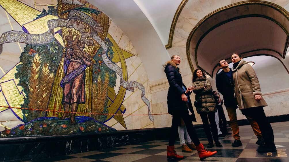 Show item 2 of 5. Mural in Moscow subway