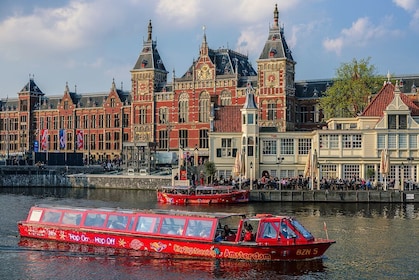 阿姆斯特丹城市觀光隨上隨下巴士巴士和 1 小時運河遊輪