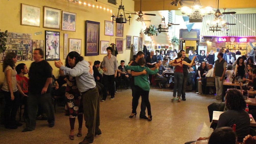 Couples dance during the world Tango festival