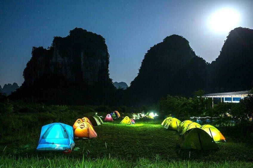 Camping (The front gate of Yangshuo Park) China