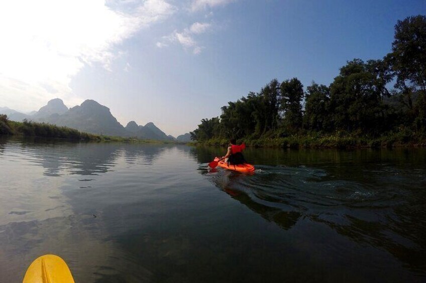 Kayaking Activity in Yangshuo Park, China