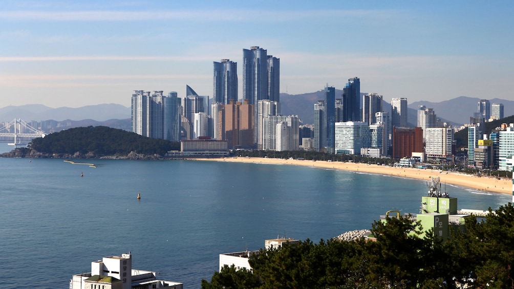 Busan City on the water