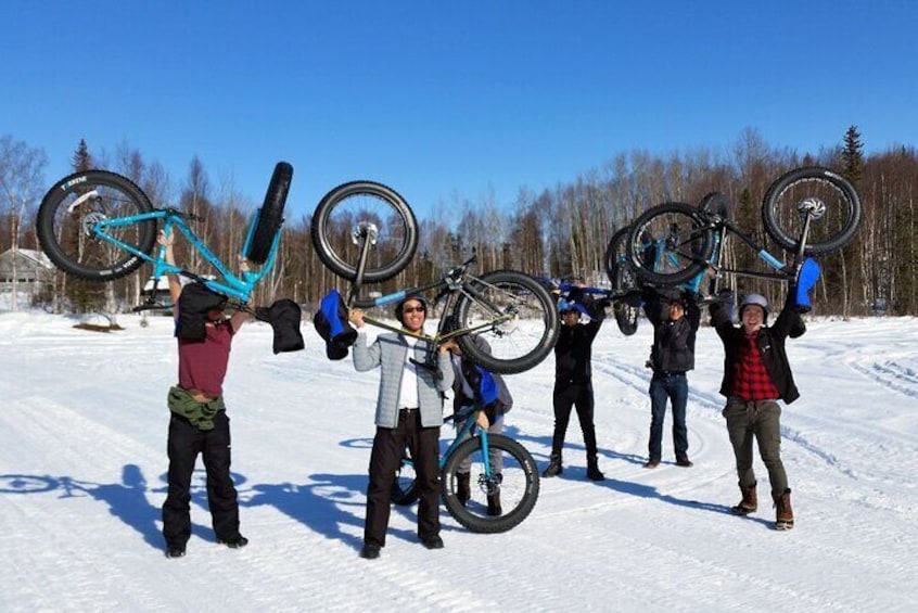 Raise your bikes if you're having fun!