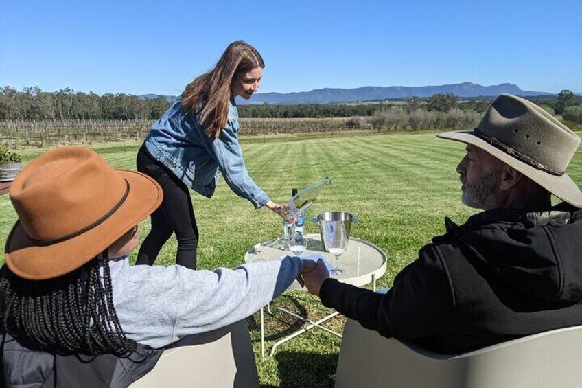 Private winetasting with a view.