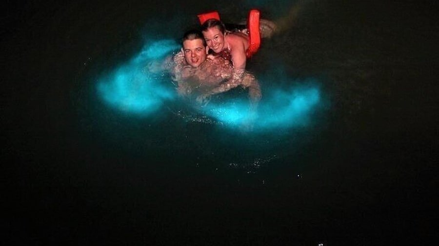 Mystic Lagoon Night-Time Cruise and Swim from Montego Bay & Trelawny