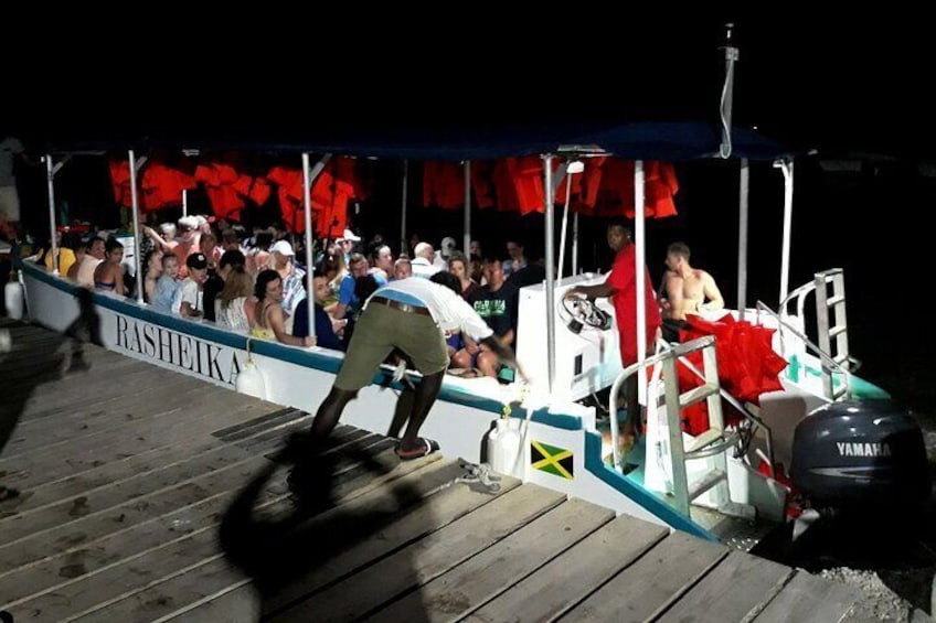 Mystic Lagoon Night-Time Cruise and Swim from Montego Bay & Trelawny