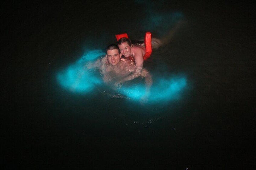 Mystic Lagoon Night-Time Cruise and Swim from Montego Bay & Trelawny