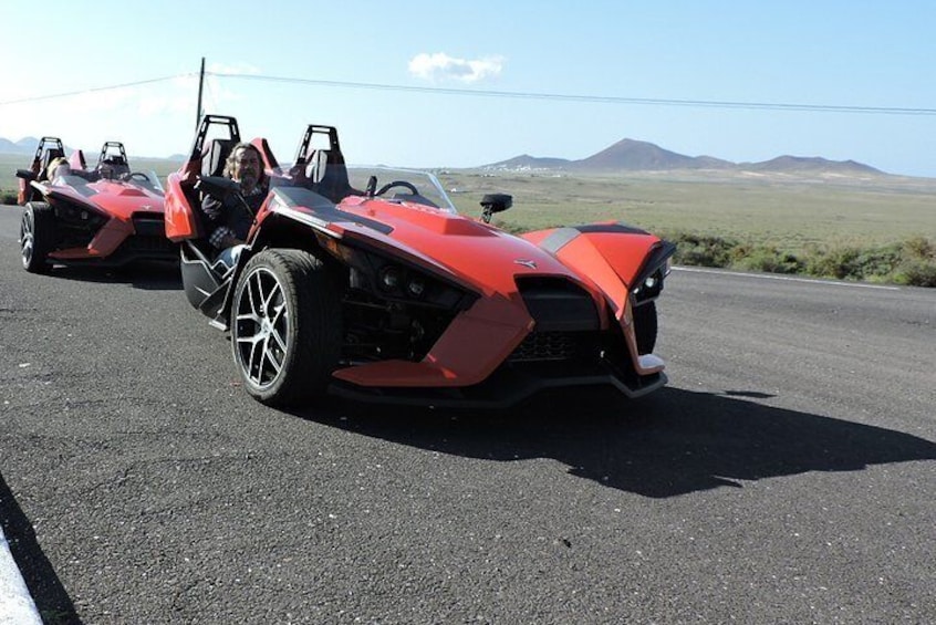 3 Hours Guided Tour with Polaris SLINGSHOT Around Lanzarote