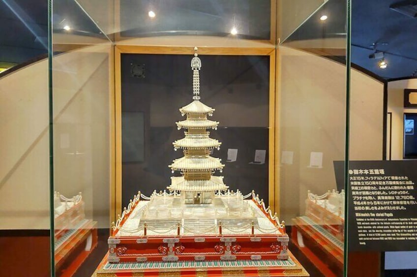 Five storyed pagoda made of Mikimoto pearls