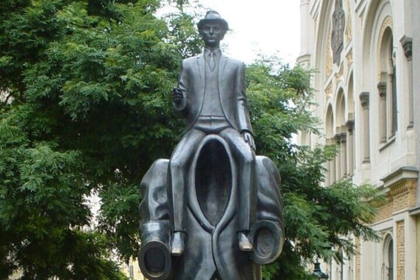Kafka monument in Josefov