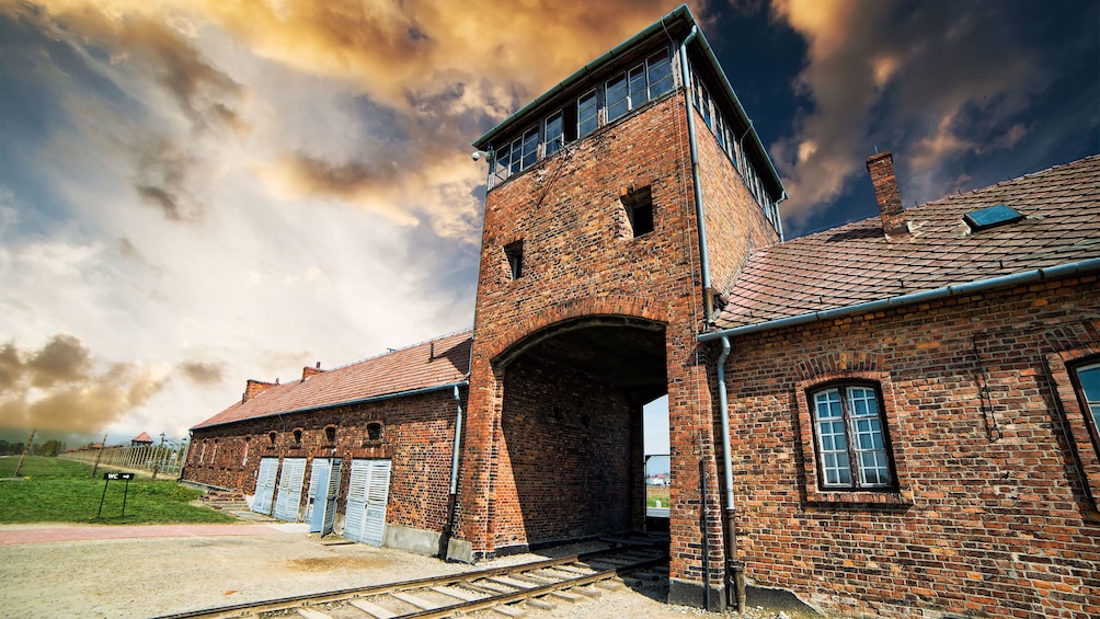 Gate to Auschwitz-Birkenau in Poland