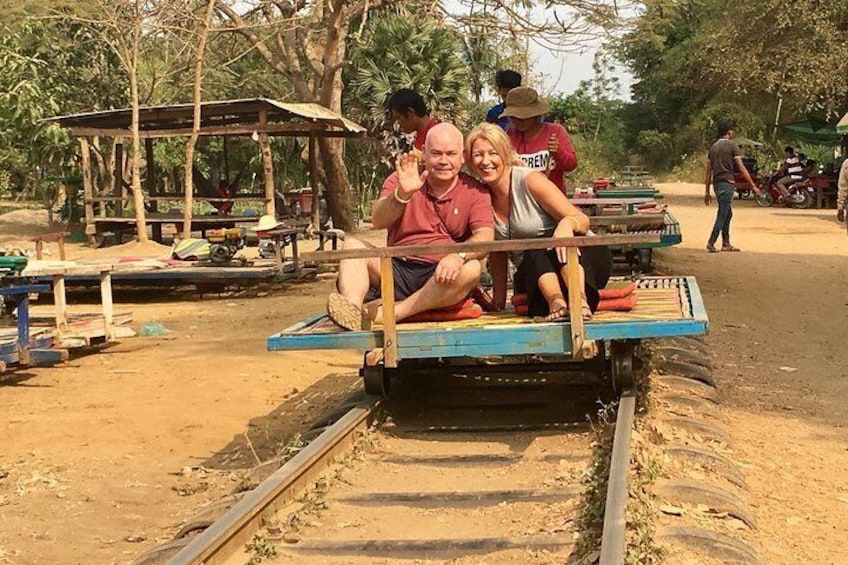 Friendly experiences ride on Bamboo Train 