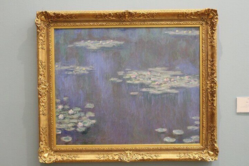 One of Monet's Water Lilly paintings which is on display at the National Museum of Wales 