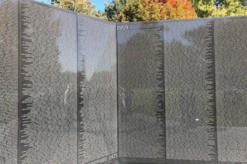 The Wall at the Vietnam Veteran’s Memorial