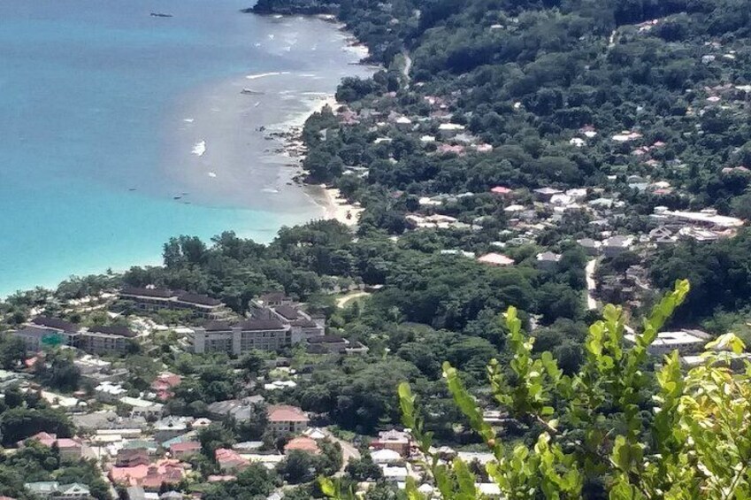 View at the top - Beau Vallon beach