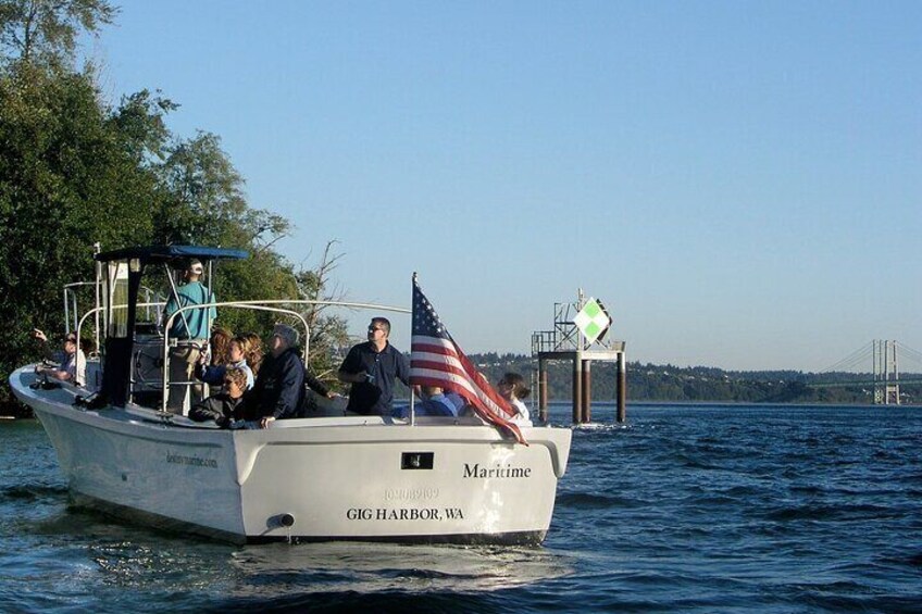 2 Hour Guided Boat Tour in Gig Harbor and Narrows Bridges