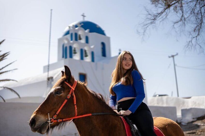 Horse Riding--Explore secret Thera