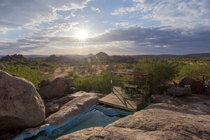 Enjoy a dip in the pool at Hoada campsite