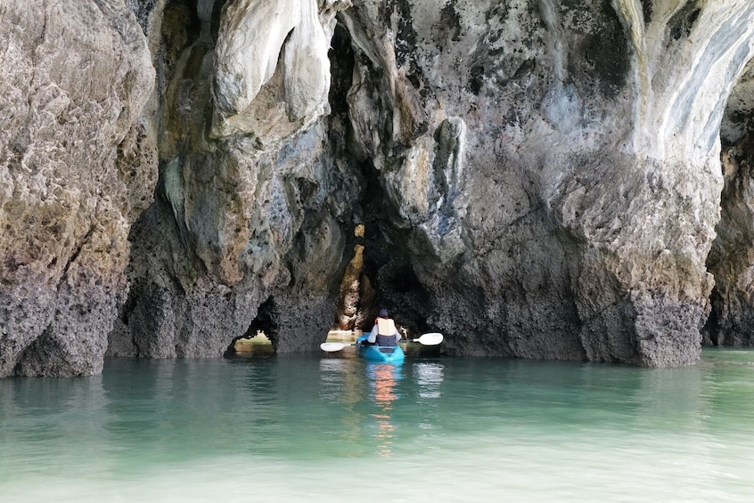 Sea Cave Kayaking Adventure to the Skull Stone Cliff at Khao Garos in Krabi