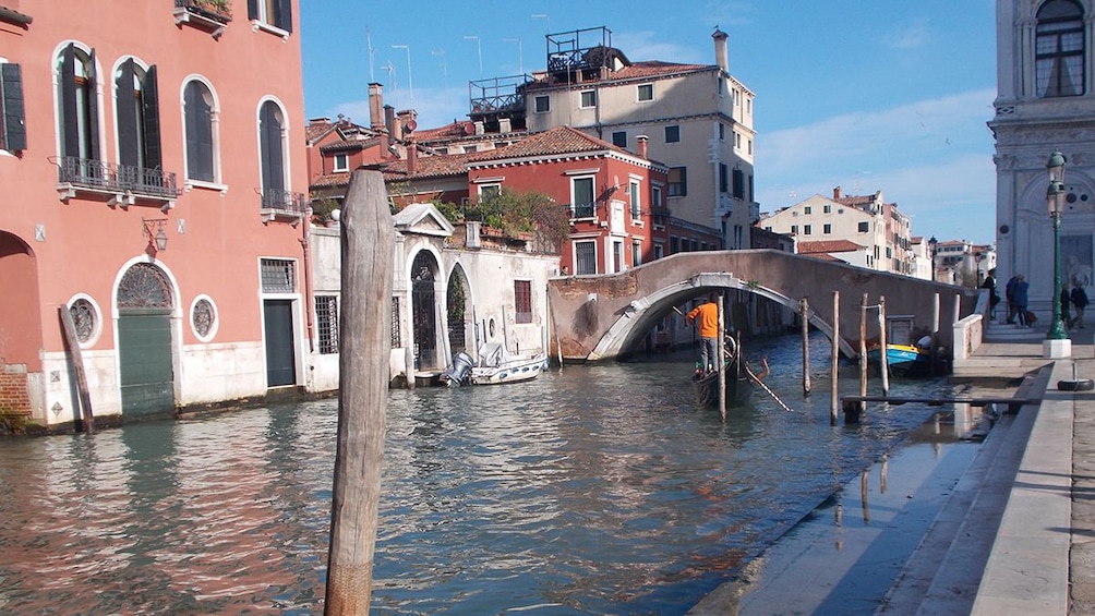 city view along canal in Venice