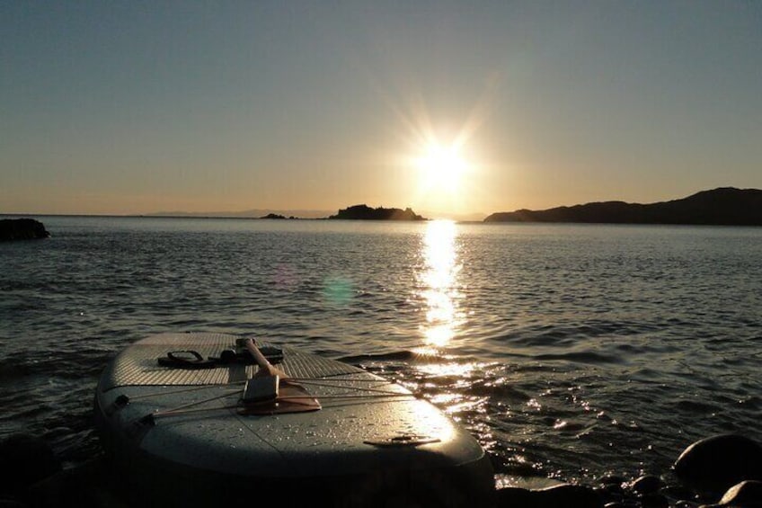 Sunset excursion in SUP or Kayak in the marine area of Capo Carbonara