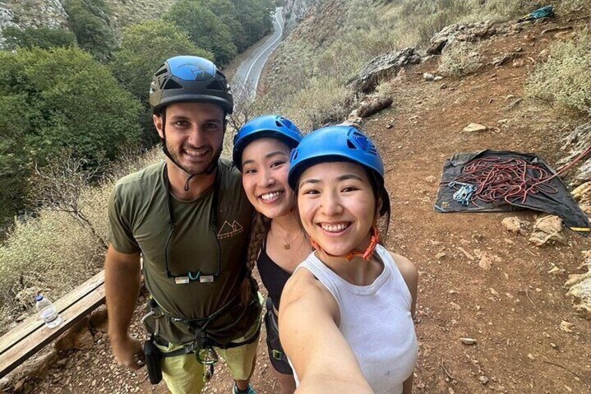 Rock Climbing with a Guide in Chania Therisos Gorge