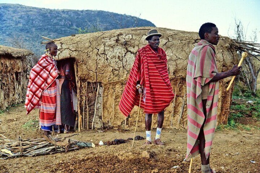 Masai homes at Amboseli