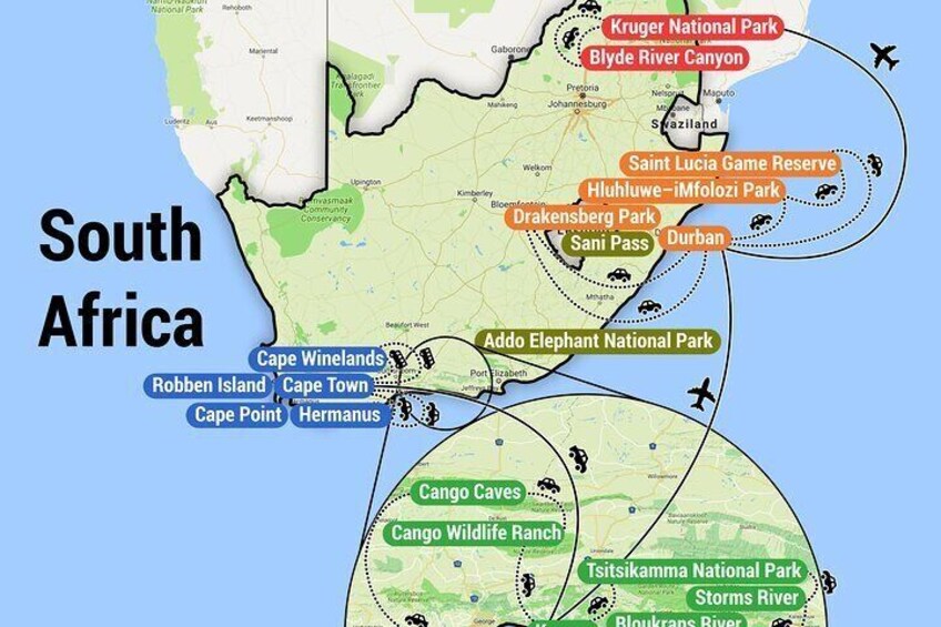 South Africa: See & Do it ALL in 12 Days, 1st Class Traveling