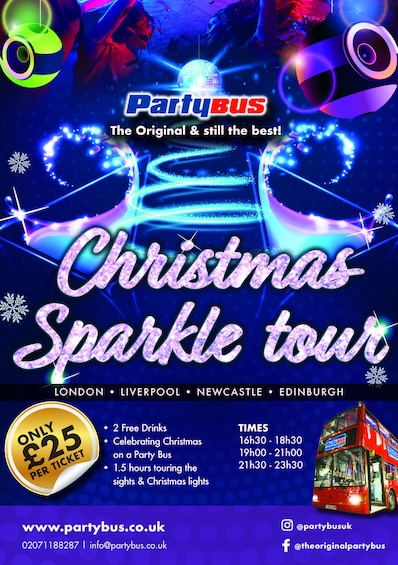 Christmas Sparkle Tour - Party Bus UK - Newcastle