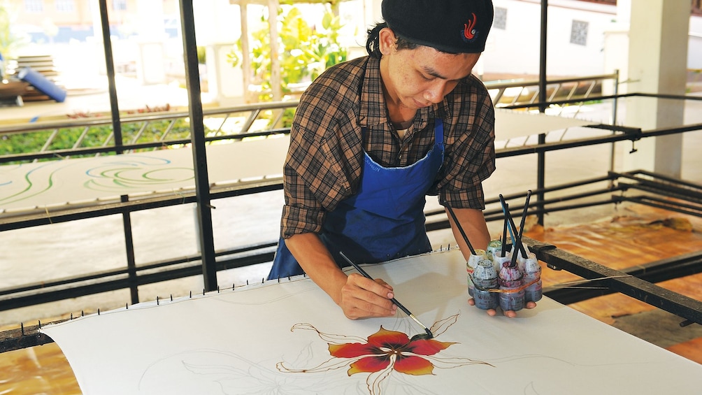 Malaysian Batik Centre and fabric