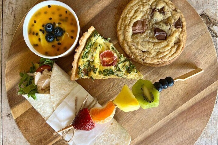 Add the picnic lunch- all home made!