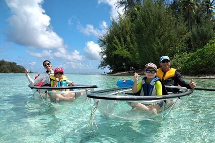 Eco guided excursion to the lagoon of Moorea in a transparent kayak Afterno...