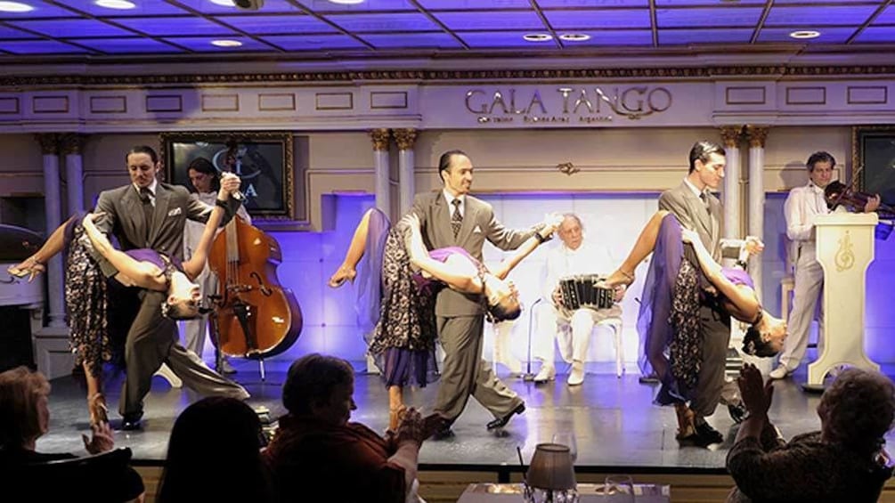 Stage of performers at the Gala Tango Show in Argentina 