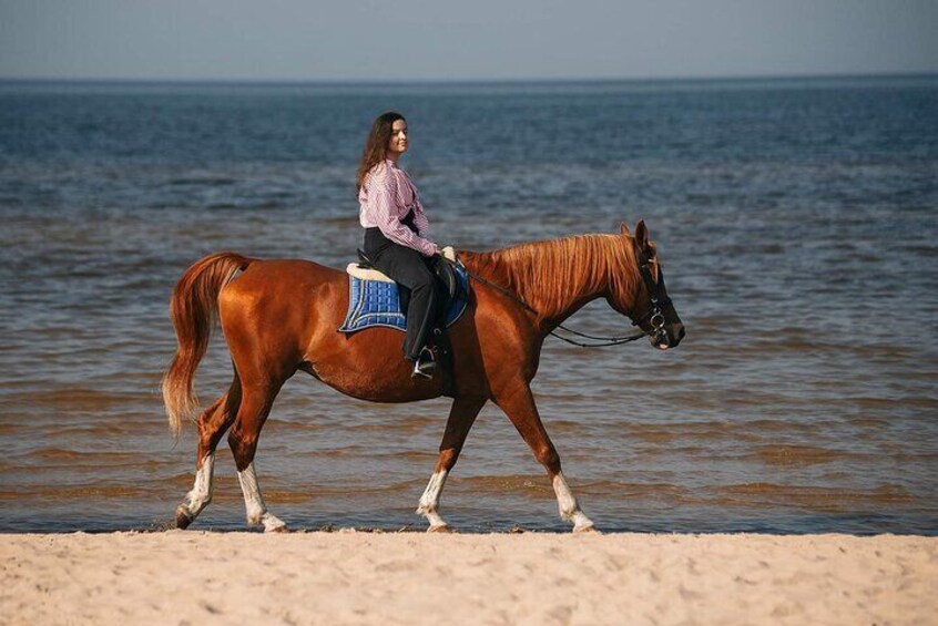 Private Horse Riding on the Beach in Riga