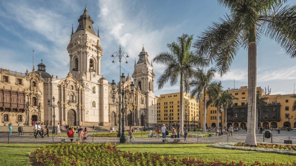 Exterior view of historical building in Peru.