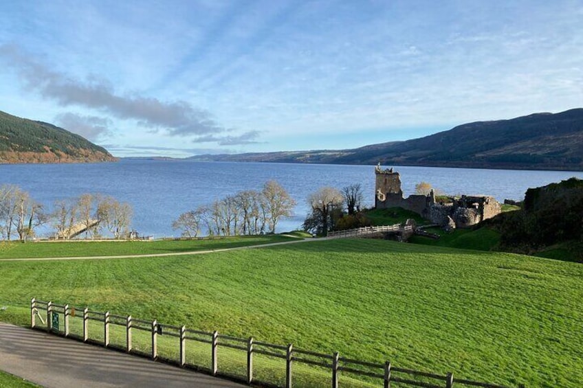 Urquhart Castle on the banks of loch ness