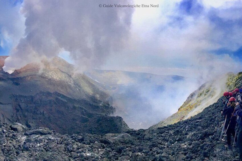 On the rim of Etna's Central Crater 