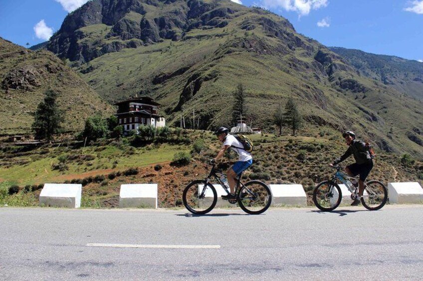 Biking in Bhutan