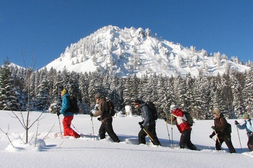 Snowshoe tour on the Schliersee