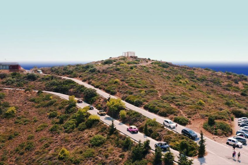 Buggy Tour in Ancient Ruins and Temples around Athens-SOUNIO Poseidon Temple