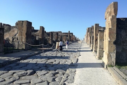 Privat rundtur i Pompeii. Besöket Roman Villas öppnade nyligen för allmänhe...