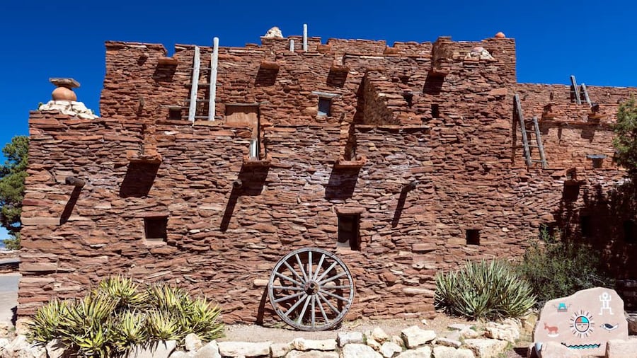 Front view of traditional Hopi house.