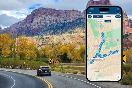 Visite autoguidée en voiture et en navette du parc national de Zion