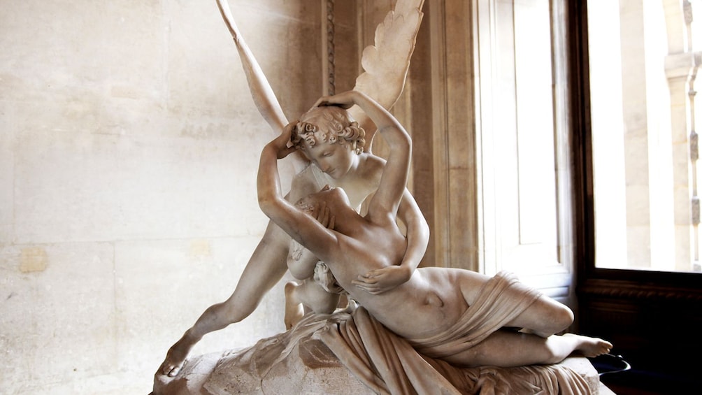 Cupid & Psyche marble sculpture at the Louvre