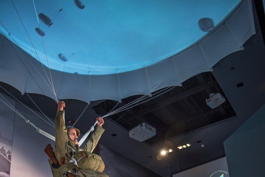 Paratrooper exhibit at the National Medal of Honor Heritage Center.