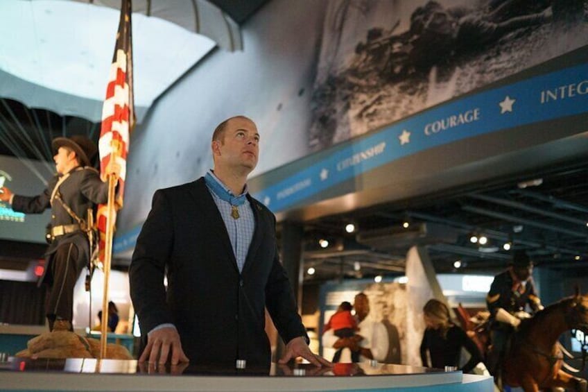 Medal of Honor Recipient exploring the brand-new National Medal of Honor Heritage Center. 