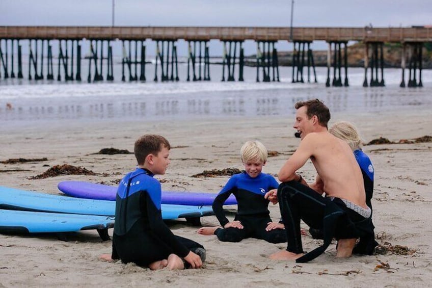 learning surf safety and surfer technique before hitting the waves!