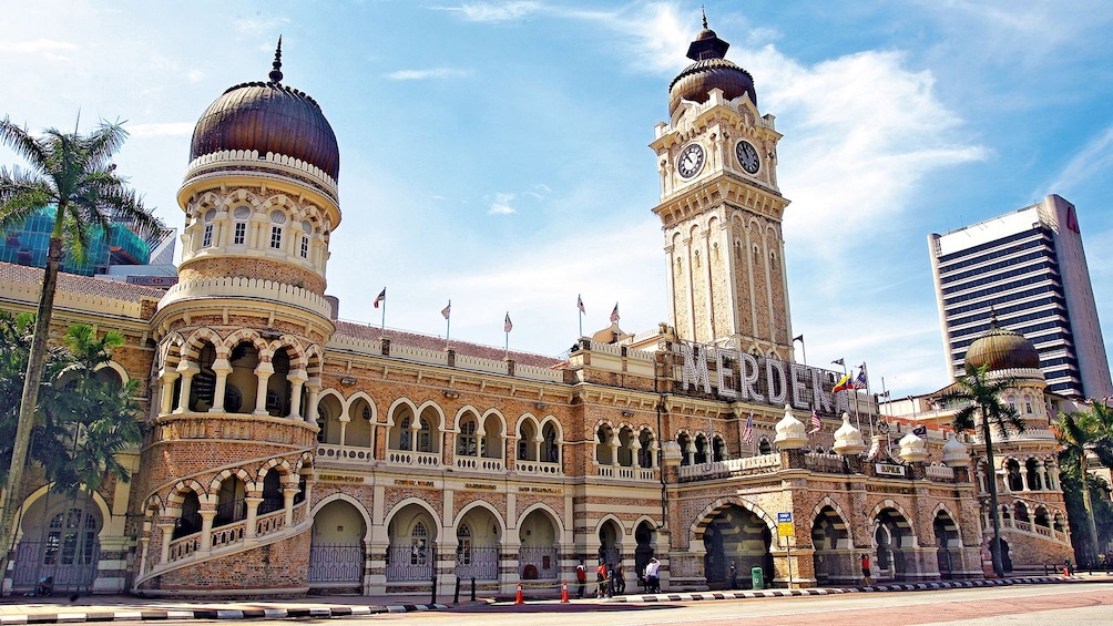 Outside of the Sultan Abdul Samad building in Kuala Lumpur